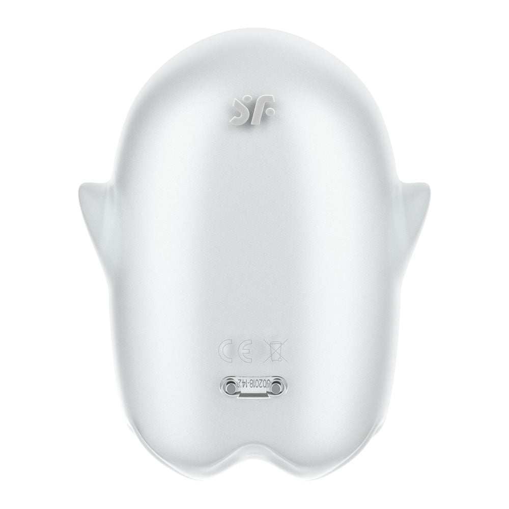 Satisfyer Glowing Ghost - White - Glow in Dark White USB Rechargeable Air Pulse Stimulator