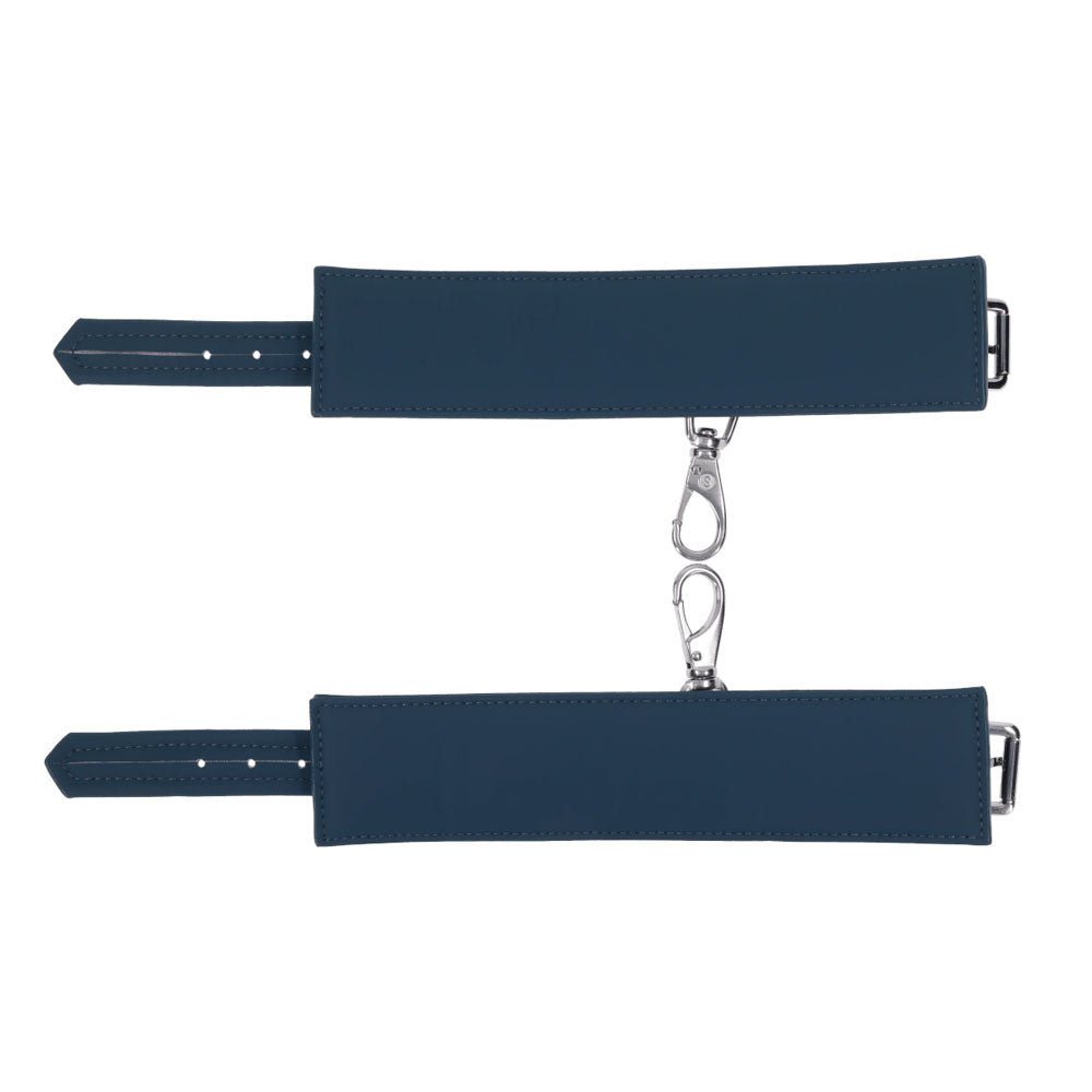 SPORTSHEETS Signature Twilight Tease Handcuffs - Blue Adjustable Restraints